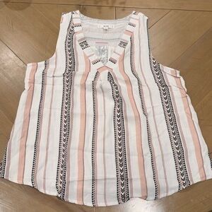 Bohemian Top Womens Striped Geometric Hippie Lagenlook Mine